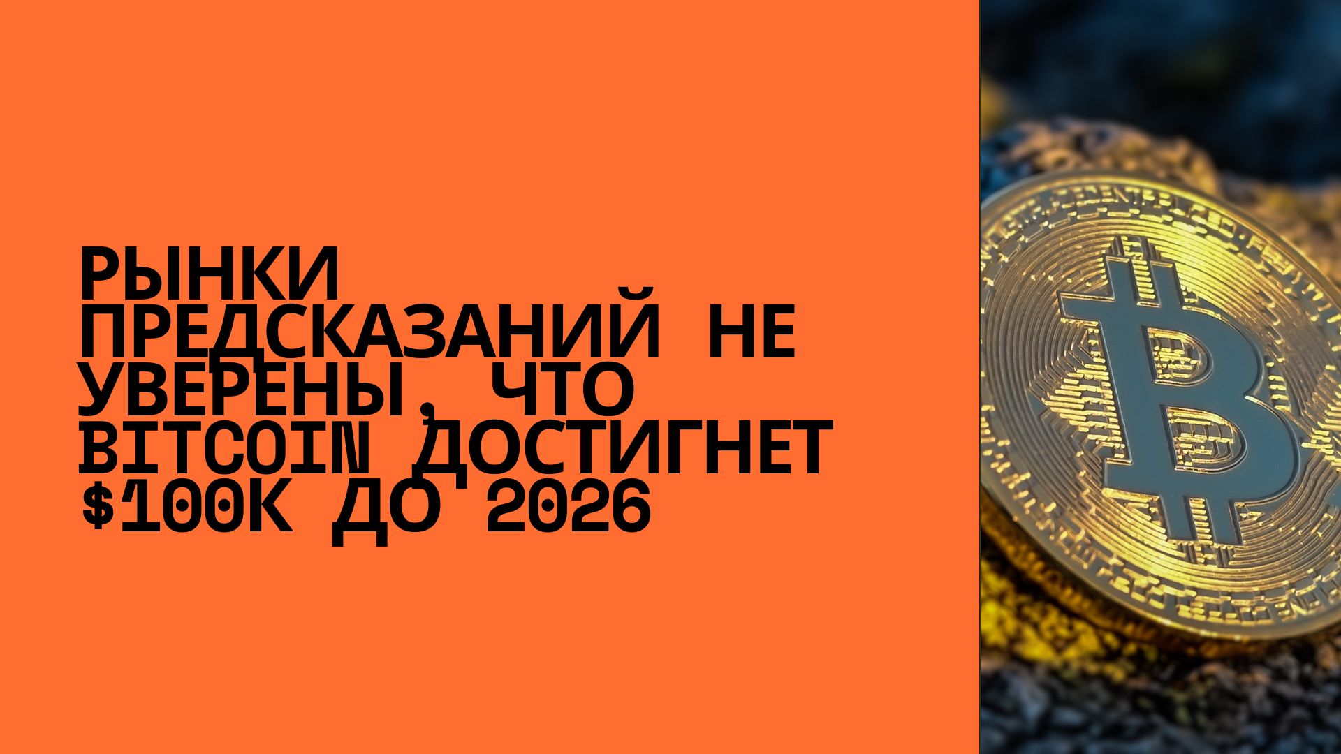 Рынки предсказаний не уверены, что Bitcoin достигнет $100к до 2026