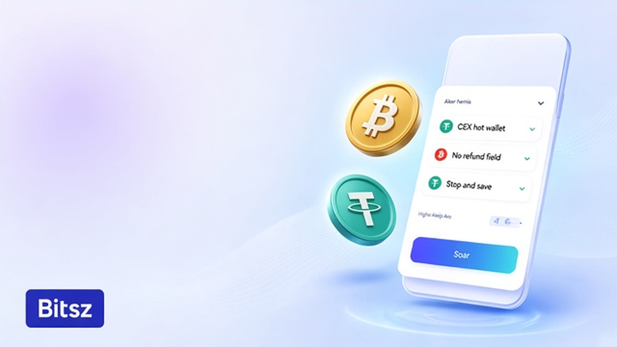 Чеклист Bitsz: CEX hot wallet, нет поля refund, остановиться